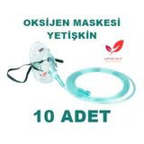 Oksijen Solunum Maskesi Haznesiz Yetişkin Maske (10 Adet)
