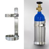 Oksijen Tankı Rafı,, Hastaneler ve Klinikler için Paslanmaz Çelik Oksijen Tankı Tutucu, Oksijen Silindir Depolama Organizatör Standı, Nitrous/CO2 Sabit Cihaz, 14cm (5 1/2") Tanklara uyar