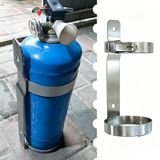 Oksijen Tankı Rafı,,Taşınabilir Oksijen Tankı Tutucu | Tek Argon Hidrojen Tankları için Devrilme Önleyici Silindir Rafı | Evrensel 2.8L Söndürücü Şişe Sabit Cihaz