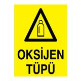 Oksijen Tüpü Uyarı Tabelası - 70x100 Foreks - TÜ4