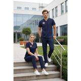 oksijen uniform Lacivert Hemşire Forması Likralı Scrubs Takım (Yeni Yönetmeliğe Uygun - Patriot Blue)