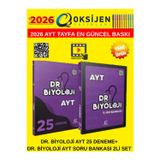 Oksijen Yayınları 2026 Dr. Biyoloji Ayt 25 Deneme+Dr. Biyoloji Ayt Soru Bankası 2Li Set+Kalem