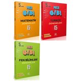 Oksijen Yayınları Oksijen 5. Sınıf Matematik + Türkçe + Fen Lgs Gibi Branş Denemeleri Seti 3 Kitap