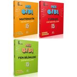 Oksijen Yayınları Oksijen 6. Sınıf Matematik + Türkçe + Fen Lgs Gibi Branş Denemeleri Seti 3 Kitap