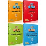 Oksijen Yayınları Oksijen 8. Sınıf Matematik + Türkçe + Fen + Inkılap Lgs Gibi Branş Denemeleri Seti 4 Kitap