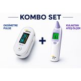 Oksimetre Pulse OX-97 + Kulaktan Ateş Ölçer DT-886 Kombo Set | SpO₂, Nabız ve Ateş Ölçüm Cihazı