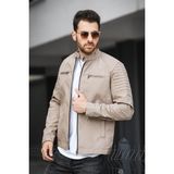 Oksit Abuja Slim Fit Fermuar Detaylı Dik Yaka Su Itici Erkek Mevsimlik Mont - Vizon