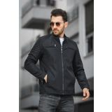 Oksit Abuja Slim Fit Fermuar Detaylı Dik Yaka Su İtici Erkek Mevsimlik Mont