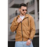Oksit Antonin Bel ve Kol Lastikli Slim Fit Erkek Mevsimlik Mont Yağmurluk - Haki - 2XL