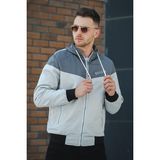 Oksit Believe Baskılı Suya Dayanaklı Slim Fit Erkek Mevsimlik Mont Yağmurluk - Füme - 2XL