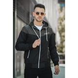 Oksit Believe Baskılı Suya Dayanaklı Slim Fit Erkek Mevsimlik Mont Yağmurluk - Haki - 2XL