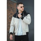 Oksit Believe Baskılı Suya Dayanaklı Slim Fit Erkek Mevsimlik Mont Yağmurluk - Siyah - XL