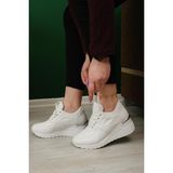 Oksit Darcia Kalın Topuklu Kadın Sneaker - Beyaz