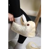 Oksit Earna Tavşan Model Şişme Peluş Kadın Panduf