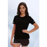 Oksit Fit Mikro Polyester Slim Fit Performans Antrenman Sporcu Kadın Tshirt
