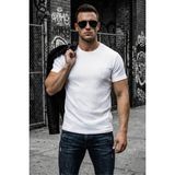 Oksit Ftx California Flok Baskı Detaylı Premium Fitilli Kumaş Erkek T-Shirt - Beyaz - 2XL