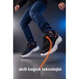 Oksit Jetx Pratik Düğmeli (Akıllı Bağcık) Sistemli, Fütüristik Tasarım Çocuk Spor Ayakkabı - Siyah