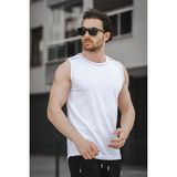Oksit Mozi Mikro Polyester Slim Fit Erkek Atlet Performans Antrenman Beyaz Renk - 2XL