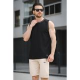 Oksit Mozi Mikro Polyester Slim Fit Erkek Atlet Performans Antrenman İçin Siyah Renk
