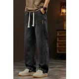 Oksit Reax Streetwear Beli Lastikli İpli Düz Paça Rahat Kesim Erkek Jean Pantolon
