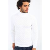 Oksit Seka 221 Slim Fit Kalın Erkek Boğazlı Kazak - XL - Beyaz