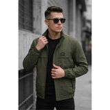 Oksit Trend Style Slim Fit Suya Dayanıklı Erkek Mevsimlik Ceket - Fermuarlı ve Cepli - 2XL - Haki