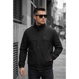 Oksit Trend Style Slim Fit Suya Dayanıklı Erkek Mevsimlik Ceket - Fermuarlı ve Cepli - Siyah