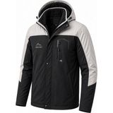 Oksit Tuc 1032 Içi Polar/kürk Astarlı Su Itici Termal Softshell Erkek Mont - Soğuk Geçirmez Spor Kaban - 2XL - Siyah