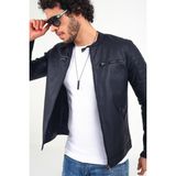Oksit Tuci 420 Slim Fit Siyah Suni Deri Mont Erkek Günlük Kullanım İçin Şık Tasarım