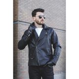 Oksit Tuci Aldrin Slim Fit Siyah Deri Ceket Erkek Günlük Kullanım İçin Modern Tasarım