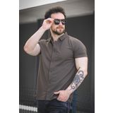 Oksit Vitto Otoban Kumaş Slim Likralı Kısa Kol Erkek Gömlek