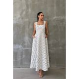 OKSOCOLLECTİON Puantiyeli Elbise