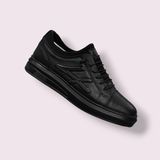 Oktay Kundura %100 Deri Ortopedik Günlük Sneaker Casual Erkek Ayakkabı Bms B405 - Siyah