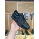 Oktay Kundura B110 Hakiki Deri Ortopedik Kauçuk Yumuşak Tabanlı Erkek Sneaker Ayakkabı - Siyah