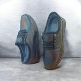 Oktay Kundura b706 hakiki Deri Ortapedik Spor Casual Sneaker Ayakkabı - Siyah-001