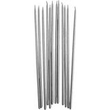 Oktay Sesal Vıp 35 cm 8 Pcs Church Metallıc Silver Candles Gümüş Arınma Mumu 8 Adet Ince Mum Gümüş Kilise Mumu