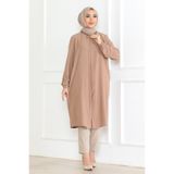 OKTAYUSTA COLLECTİON Kadın Tessettür Giyim Araboy Sade Aerobin Günlük Kahve Kap&ferace
