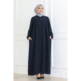 Oktayusta Collection Robalı Mevlana Kesim Günlük Ferace Haki - Lacivert - 1