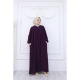 Oktayusta Collection Robalı Mevlana Kesim Günlük Ferace Haki - Mürdüm - 2