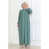 Oktayusta Collection Robalı Mevlana Kesim Günlük Ferace Haki - Su Yeşili - 1