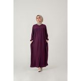 OKTAYUSTA COLLECTİON Robalı Mevlana Kesim Günlük Mürdüm Ferace