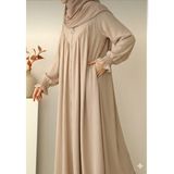 Oktayusta Collection V Robalı Mevlana Kesim Tessettür Ferace Bej - 1