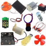 Okul Deney Seti - 7 Güneş Paneli, Duy, Anahtar, Su Motoru, Pil, Redüktörlü Dinamo Motor Full Set
