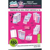 OKUL ETİKETİ BASKI MEGA KPOPDEMON TEMALI PAKET İSME ÖZEL OKUL ETİKETİ / STICKER TOPLAM 320 ADET
