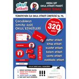 OKUL ETİKETİ BASKI MEGA MARIO TEMALI PAKET İSME ÖZEL OKUL ETİKETİ / STICKER TOPLAM 320 ADET