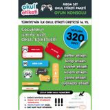 OKUL ETİKETİ BASKI MEGA OYUN KONSOLU TEMALI PAKET İSME ÖZEL OKUL ETİKETİ / STICKER TOPLAM 320 ADET