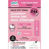 OKUL ETİKETİ BASKI OKUL ETİKETİ HELLO KITTY TEMALI İSME ÖZEL OKUL ETİKETİ SULUK ETİKETİ HEDİYELİDİR STICKER TOPLAM 245 ADET