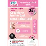 OKUL ETİKETİ BASKI OKUL ETİKETİ KELEBEKLİ TAVŞAN TEMALI MİDİ PAKET İSME ÖZEL OKUL ETİKETİ / SULUK ETİKETİ HEDİYELİDİR STICKER TOPLAM 245 ADET