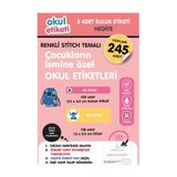 OKUL ETİKETİ BASKI OKUL ETİKETİ KIZ RENKLİ STİTCH TEMALI MİDİ PAKET İSME ÖZEL OKUL ETİKETİ / SULUK ETİKETİ HEDİYELİDİR STICKER TOPLAM 245 ADET