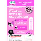 OKUL ETİKETİ BASKI OKUL ETİKETİ KUROMİ MELODY TEMALI MİDİ PAKET İSME ÖZEL OKUL ETİKETİ / SULUK ETİKETİ HEDİYELİDİR STICKER TOPLAM 245 ADET